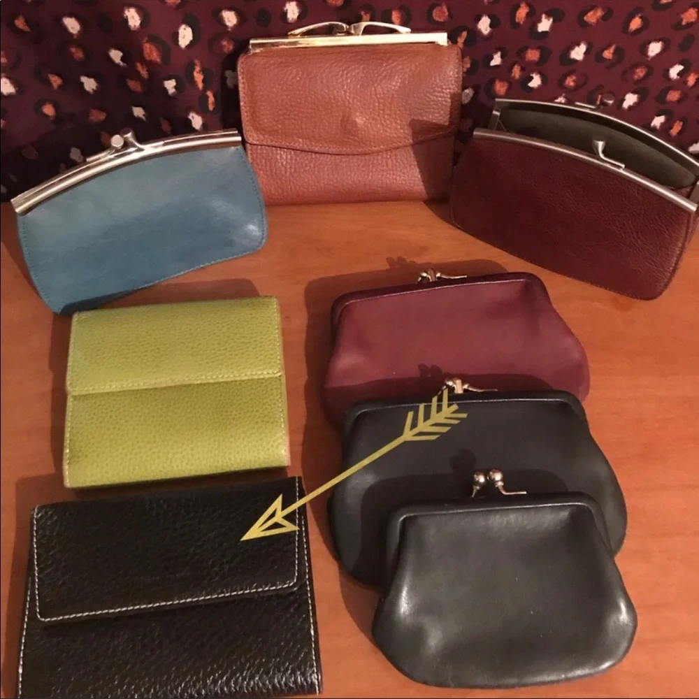 Kate Spade vintage pebbled tri-folding wallet black - Picture 3 of 9